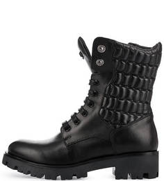 Кожаные ботинки со стегаными вставками Tosca BLU