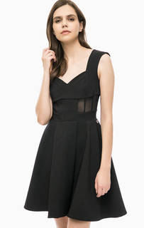 Приталенное платье с сетчатыми вставками MET