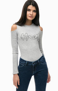 Футболка-боди из вискозы с открытыми плечами MET