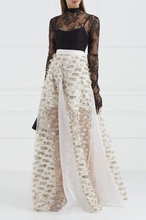 Боди из черного вышитого кружева Esve