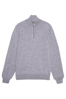 Шерстяной свитер серый Brioni