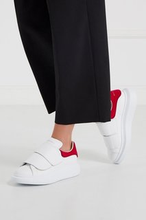 Кожаные кроссовки на широкой подошве Alexander Mc Queen