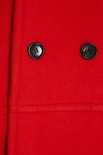 Красное шерстяное пальто Comme des Garcons Girl