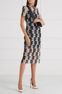 Кружевное черно-белое платье Diane von Furstenberg