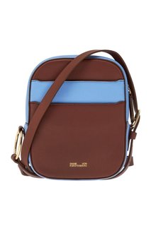 Кожаная сумка с логотипом Diane von Furstenberg