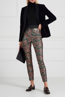 Жаккардовые брюки с растительным узором Dolce & Gabbana