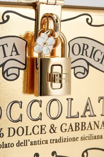 Золотистая сумка с принтом Dolce & Gabbana