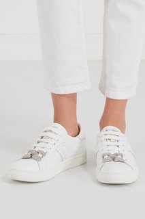 Кожаные кроссовки с декором Marc Jacobs