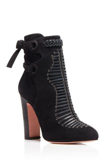 Черные ботильоны Aquazzura x Claudia Schiffer