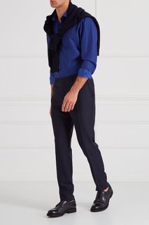 Шерстяные брюки черные Canali