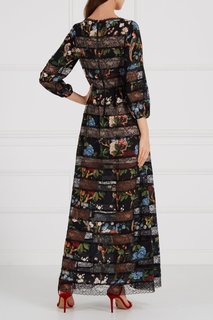 Платье из бархата и кружева Alice + Olivia