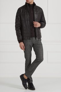 Свитер с молнией коричневый Hugo Boss
