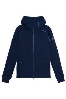 Хлопковое худи на молнии синее Adidas