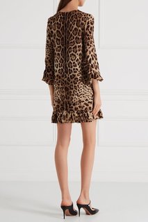 Платье с леопардовым принтом Dolce & Gabbana