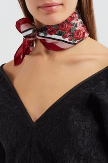 Шелковый платок со смешанным принтом Dolce & Gabbana