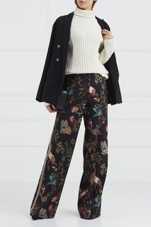 Шерстяные брюки с принтом Etro