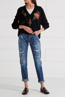 Кашемировый пуловер с аппликацией Dolce & Gabbana