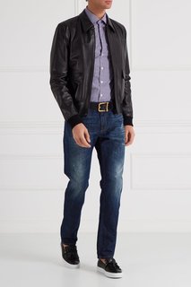 Фиолетовая рубашка в клетку Etro