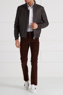 Коричневые брюки из вельвета Brioni