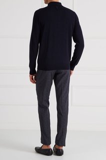 Синий джемпер-поло из шерсти Billionaire