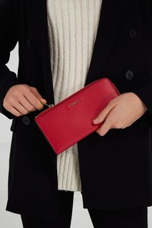 Красный кошелек на молнии Babylon Furla