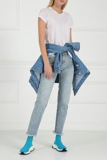 Голубые текстильные кроссовки Speed Trainer Balenciaga
