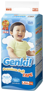 Подгузники Genki L (9-14 кг) 54 шт.