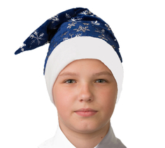 Колпак Батик синий со снежинками