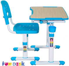 Комплект мебели FunDesk «Piccolino II» стол 66х47 см и стул голубой