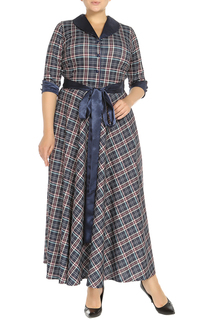 Платье с поясом Classic Fashion