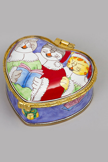 Шкатулка "Сердце коты" ART GIFT