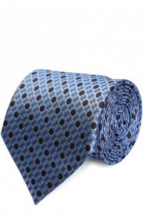 Шелковый галстук с узором Ermenegildo Zegna