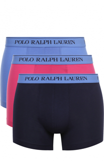 Комплект из трех хлопковых боксеров с широкой резинкой Polo Ralph Lauren