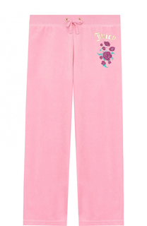 Спортивные брюки с принтом и глиттером Juicy Couture