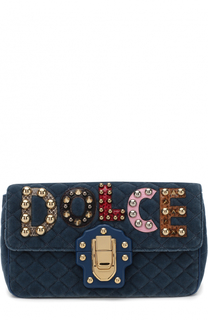 Сумка Lucia из текстиля с аппликациями Dolce &amp; Gabbana