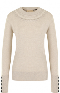 Кашемировый пуловер с круглым вырезом Burberry