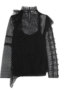Кружевная блуза с длинным рукавом и воротником-стойкой 3.1 Phillip Lim