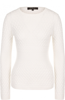 Приталенный кашемировый пуловер фактурной вязки Loro Piana