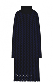 Шерстяное вязаное платье-миди с длинным рукавом Diane Von Furstenberg