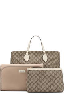 Комплект из сумки с косметичкой и ковриком для пеленания Gucci