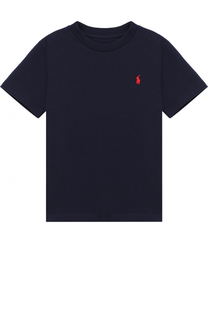 Хлопковая футболка с логотипом бренда Polo Ralph Lauren