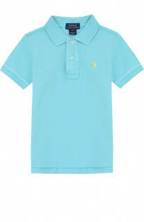 Хлопковое поло с логотипом бренда Polo Ralph Lauren