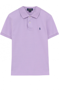 Хлопковое поло с логотипом бренда Polo Ralph Lauren