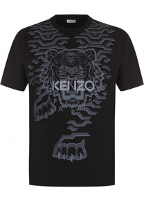 Хлопковая футболка с принтом Kenzo