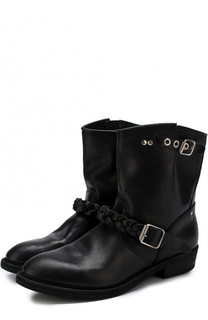 Кожаные байкеры с ремешками Golden Goose Deluxe Brand