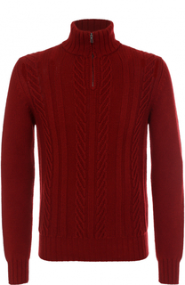 Кашемировый свитер фактурной вязки с воротником на молнии Loro Piana