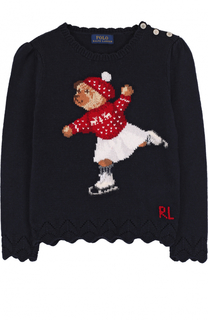Пуловер с фигурной отделкой и принтом Polo Ralph Lauren