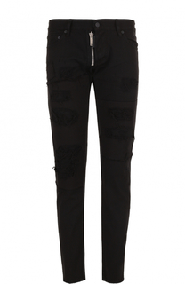 Джинсы прямого кроя с потертостями Dsquared2