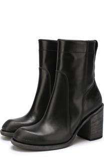 Кожаные ботильоны на массивном каблуке Haider Ackermann