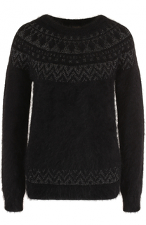 Шерстяной пуловер с круглым вырезом Escada